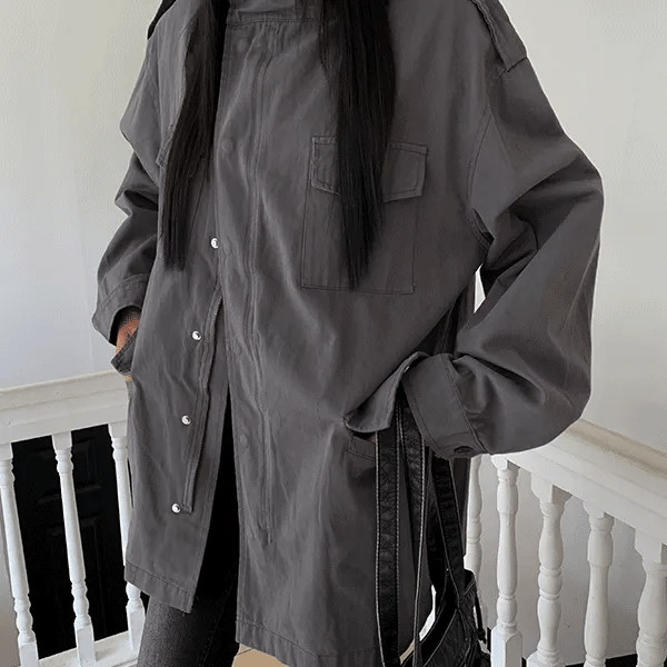 Pigment Vintage Epaulet Oversized Field Jacket