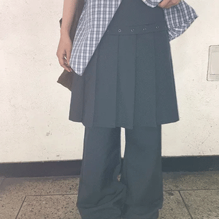Hika layered skirt pants