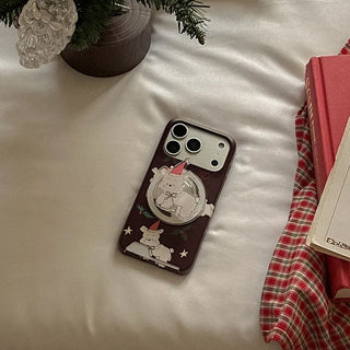[Support for Abandoned Dogs] Holiday Hug Me Dog iPhone MagSafe Grip Talk Holder Acrylic