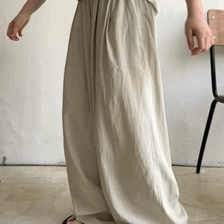 Joy Color Elastic Wide Nylon Pants