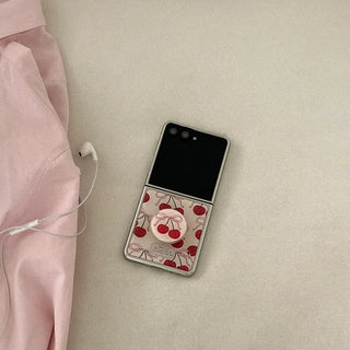 Ribbon Cherry Galaxy Epoxy Zflip Fold 8 Silver Bumper Phone Case