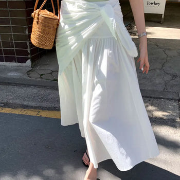 Blanc scarf skirt