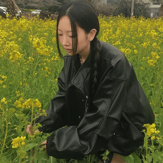Billies Oversized Leather Field Jacket