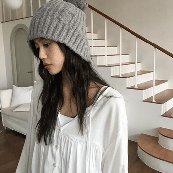 Betio Alpaca Pom-Pom Knit Beanie