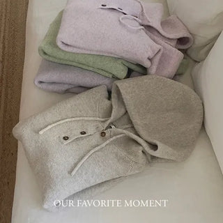 Clover Loose Fit Hooded Knit   *New Colors Added ♡