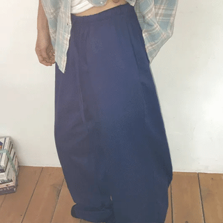 Nagisa Color Wide Elastic Pants