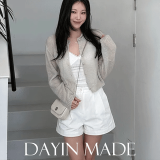 Monet Ivory Pintuck Shorts