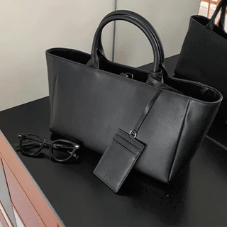 Nessel Cowhide Square Tote Bag