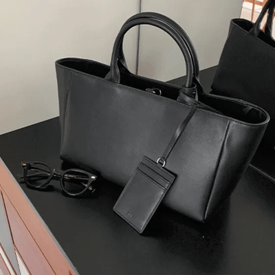 Nessel Cowhide Square Tote Bag