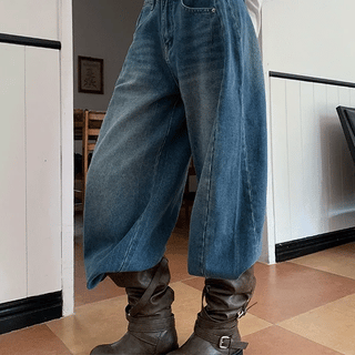 Fortune Side Cut Wide Denim Pants