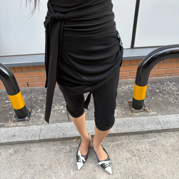 D-RING DRAPE SKIRT PANTS