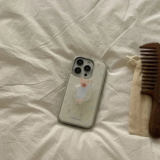Cozy Garden Friends iPhone 18 Pro Galaxy Epoxy Silver Bumper Case