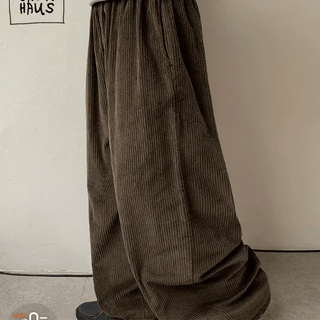 Riet Corduroy Elastic Wide Pants