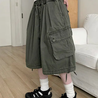 Renu Elastic Strap Bermuda Cargo Pants