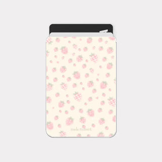 Tiny Berry Pattern MagSafe Clear Card Wallet Pocket Case