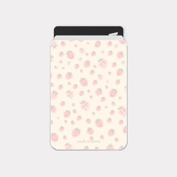 Tiny Berry Pattern MagSafe Clear Card Wallet Pocket Case