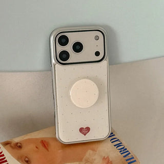 Cozy Sugar Dots iPhone 18 Pro Galaxy MagSafe Silver Bumper Case