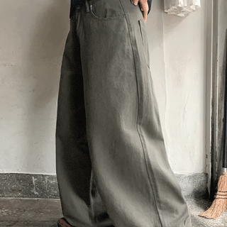 Miruna Back Bijou Cotton Wide Pants