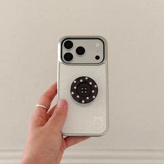 Lace Dot iPhone Silver Mirror Bumper Case