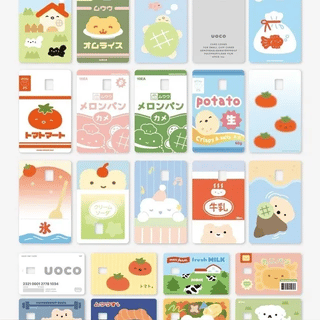 Card Sticker 1+1 2-Piece Set Debit Card Credit Card Positive Cute Stickers Card Skin Card Refurbishment