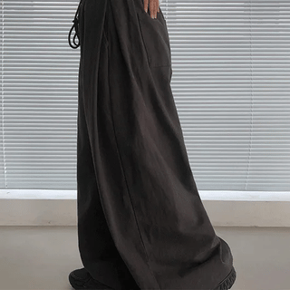 Senni Cotton Pintuck Elastic Waist Wide Pants