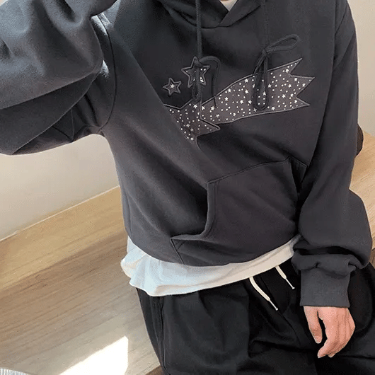 Steelwoon Star Patch Embroidered Hoodie