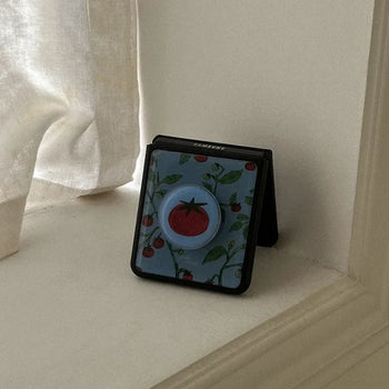 Capri Tomato Galaxy MagSafe Z-Flip Fold 8 Black Bumper Phone Case