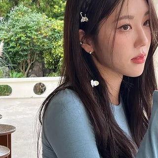 Heart mini hair clip