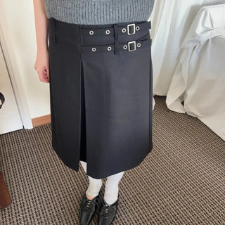 Aven Buckle Midi Skirt