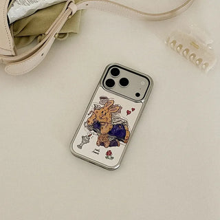 [SET] Sweet Bunny Mirror Silver Bumper Case + Acrylic Smart Talk