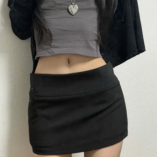 Daily Simple Sweatskirt  Mini Skirt Essential Skirt Built-in Shorts Low-Rise Elastic Waist Tracksuit Training Skirt Cotton Skirt Y2K Spandex Slim Fit Delicate Fit