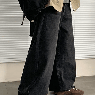 Lunen Washed Wide Denim Pants