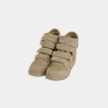 Caviel Wedge Suede Velcro High-Top Sneakers