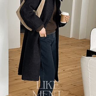 LIKEMENT Genet Ring Yarn Brushed SemiWide Dark Blue Denim