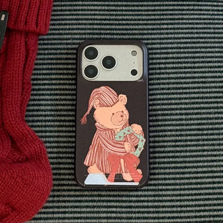 Pajama Bear MagSafe Card Phone Case for iPhone 17 Pro Hard