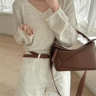 Louise Summer Premium Linen Whole Garment Knit