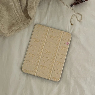 Bow My Heart iPad Pro Air 13 11 Clear Detachable Cover Case