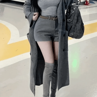 Timeline Seoul Button Knit Skirt Pants (2 colors)