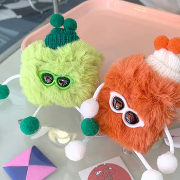 Fluffy Marimo sunglasses AirPods case