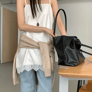 Meria Silky Lace Sleeveless Mini Dress