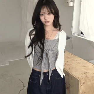 Sone Dot Ribbon Sleeveless