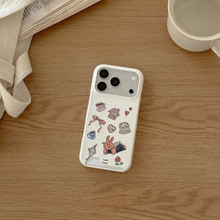 Sweet Bunny iPhone 17 Pro Card Holder Hard Case