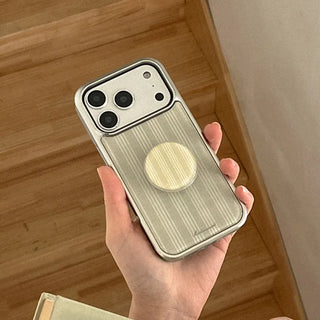 Linen Garden iPhone 18 Pro Galaxy Epoxy Silver Bumper Case