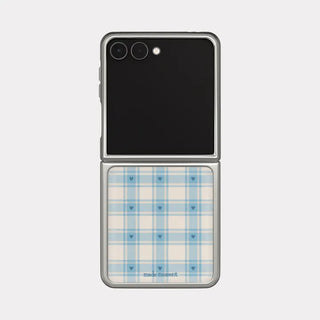 tiny heart check Galaxy Zflip fold 8 MagSafe Silver Bumper Case