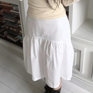Shade Shirred Midi Skirt