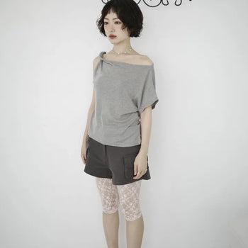 Layered lace pants