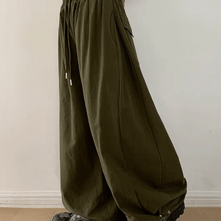 Kalgo Pintuck Elastic Waist Balloon Wide Pants