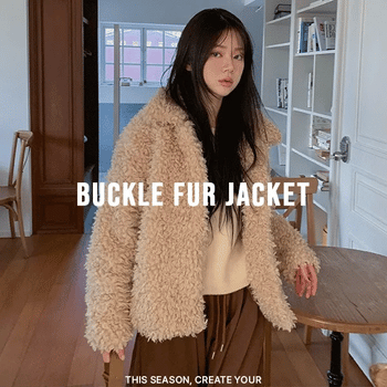 Sailor Sheepskin Boucle Fur Collar Jacket