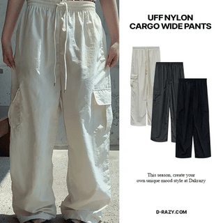 Summer Nylon Cargo Elastic Pants