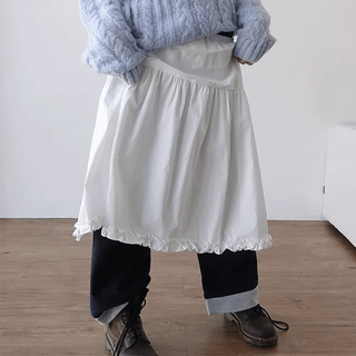 Keria Frill Tiered Elastic Midi Skirt